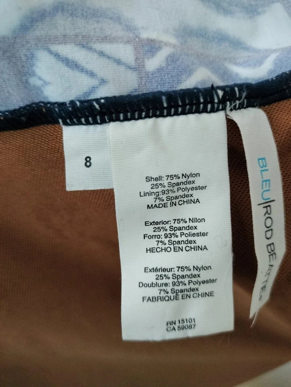 Blue Rod Beattie Navy Island Time Tankini Top Underwire 8 Vacation Beach Pool